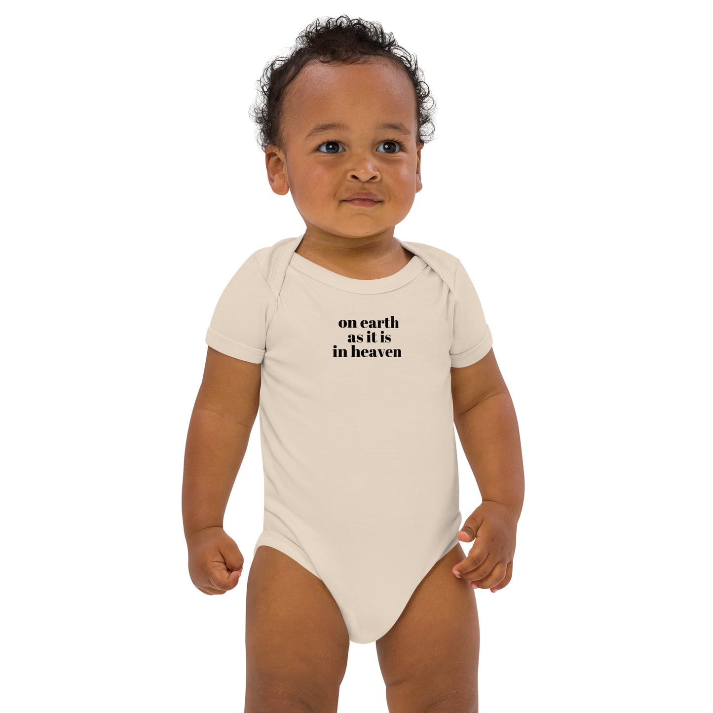 BABY ONESIE - 'ON EARTH AS IT IS IN HEAVEN'