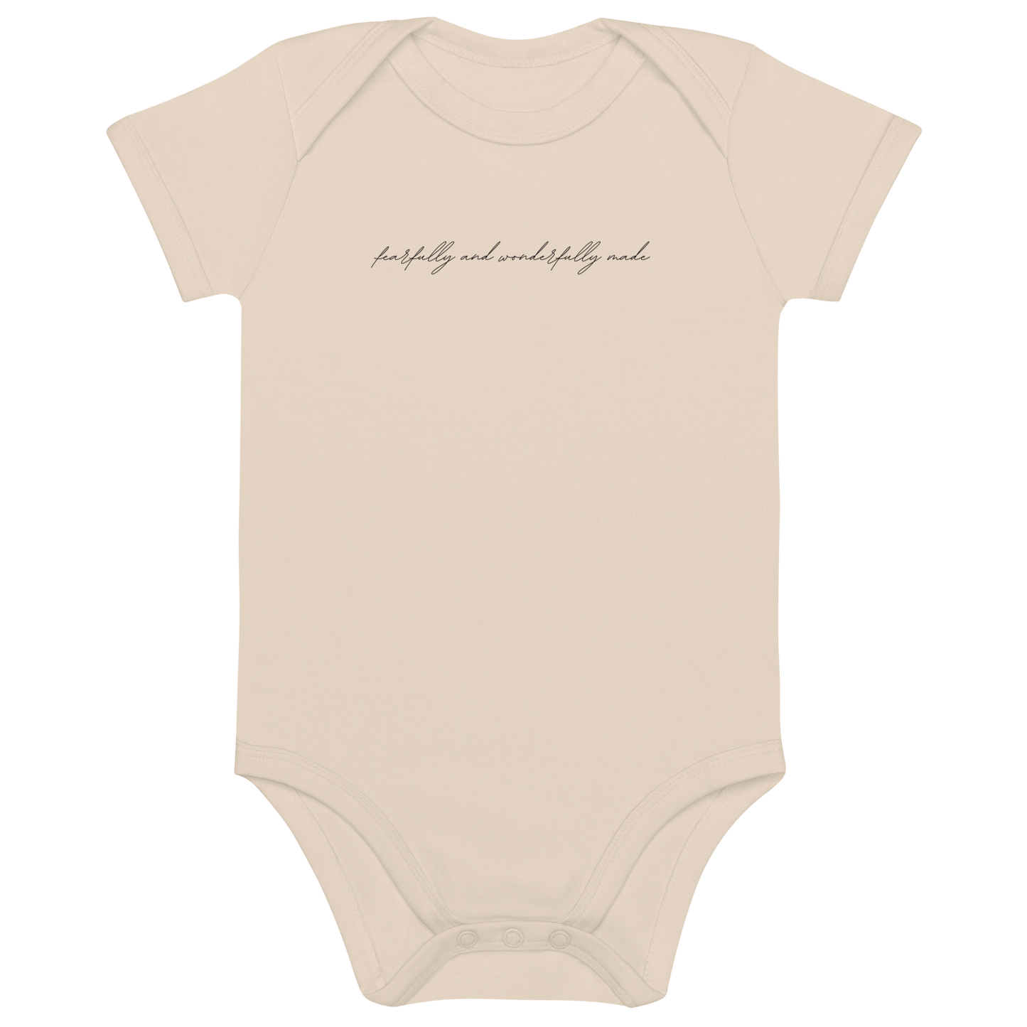 BABY ONESIE - 'FEARFULLY AND WONDERFULLY MADE'
