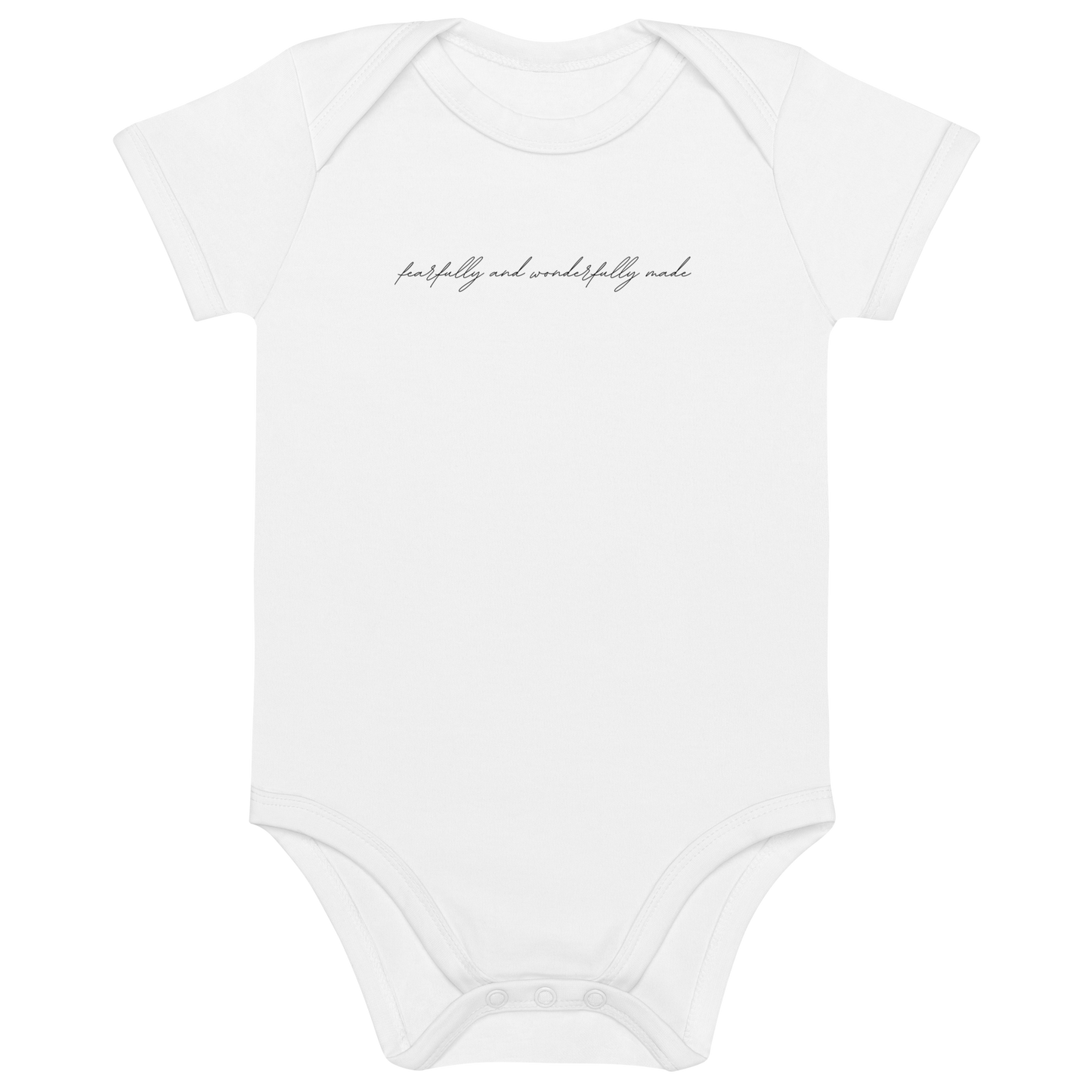 BABY ONESIE - 'FEARFULLY AND WONDERFULLY MADE'