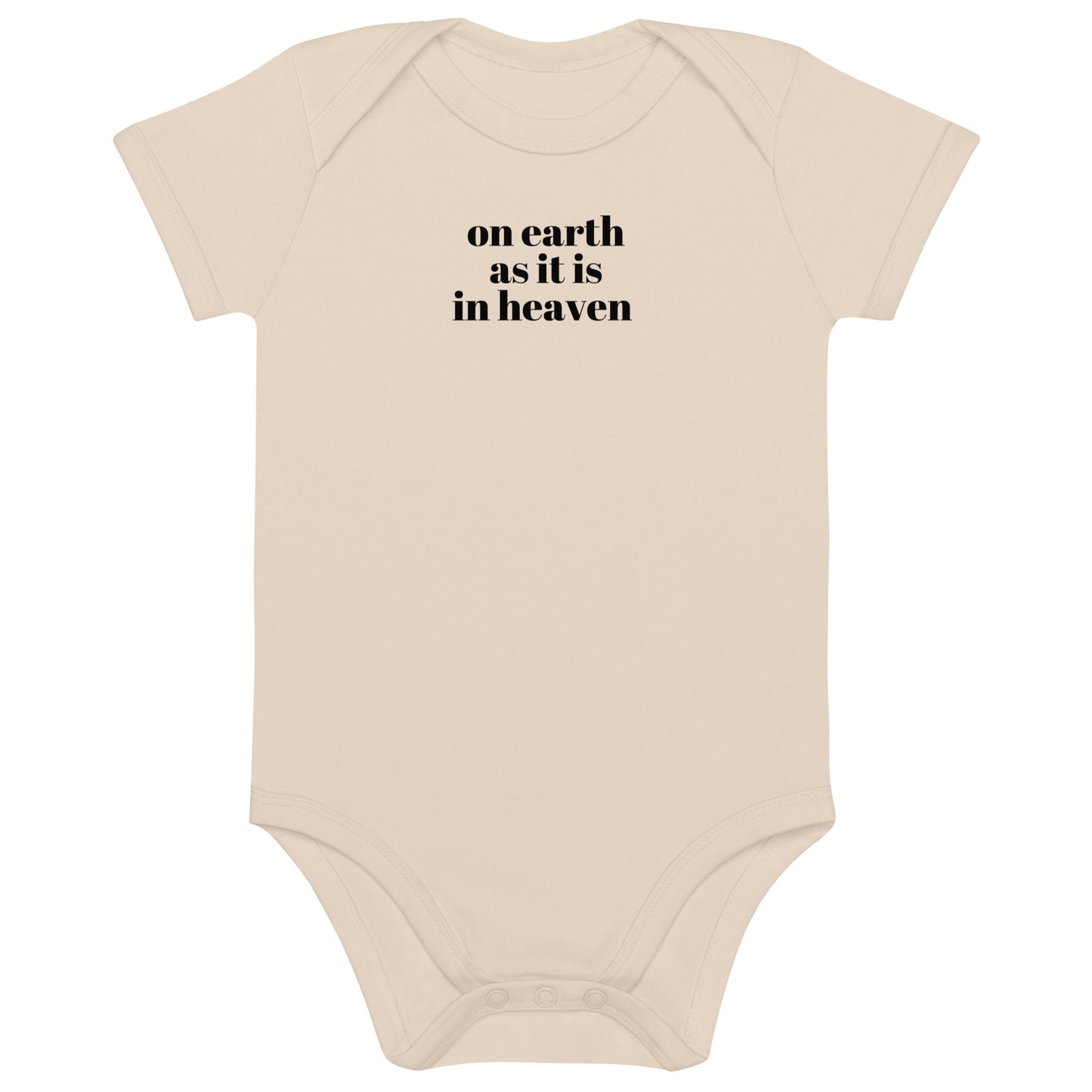 BABY ONESIE - 'ON EARTH AS IT IS IN HEAVEN'