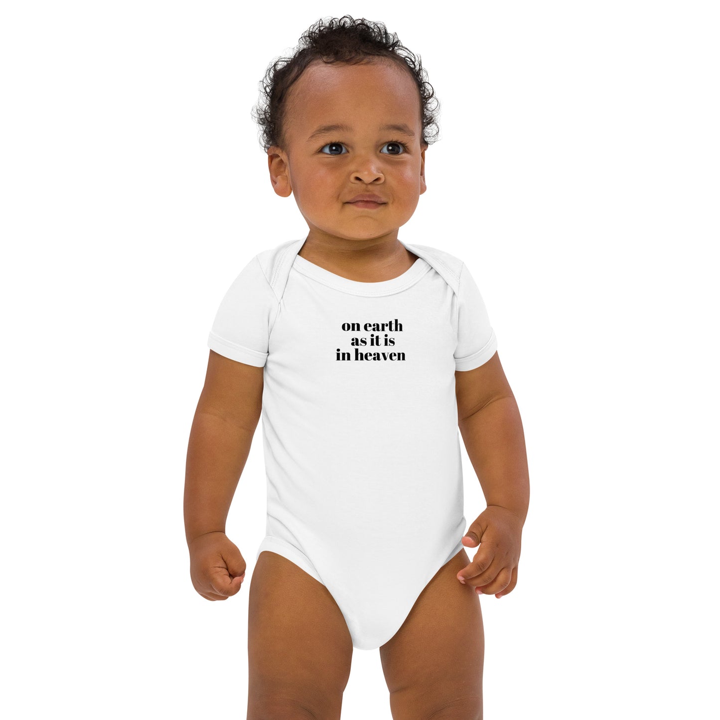 BABY ONESIE - 'ON EARTH AS IT IS IN HEAVEN'